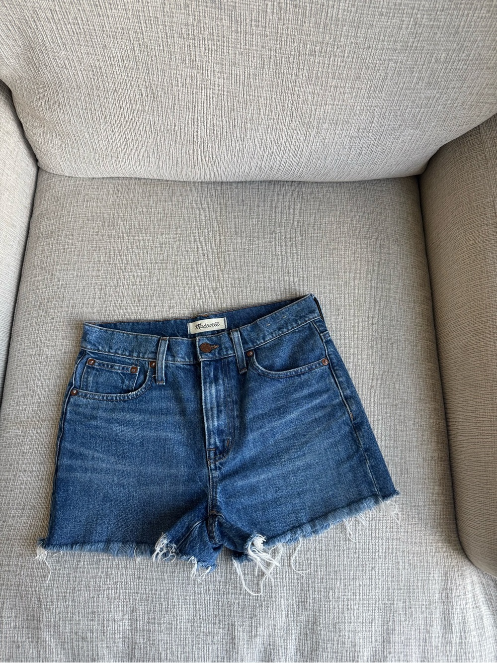 Madewell Indigo Raw-Hem Denim Cutoff Shorts